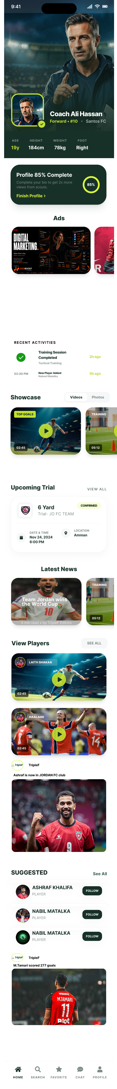 TripleF Coach & Regional Scouting Dashboard